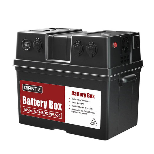 Giantz 500W Inverter Battery Box with DC & USB