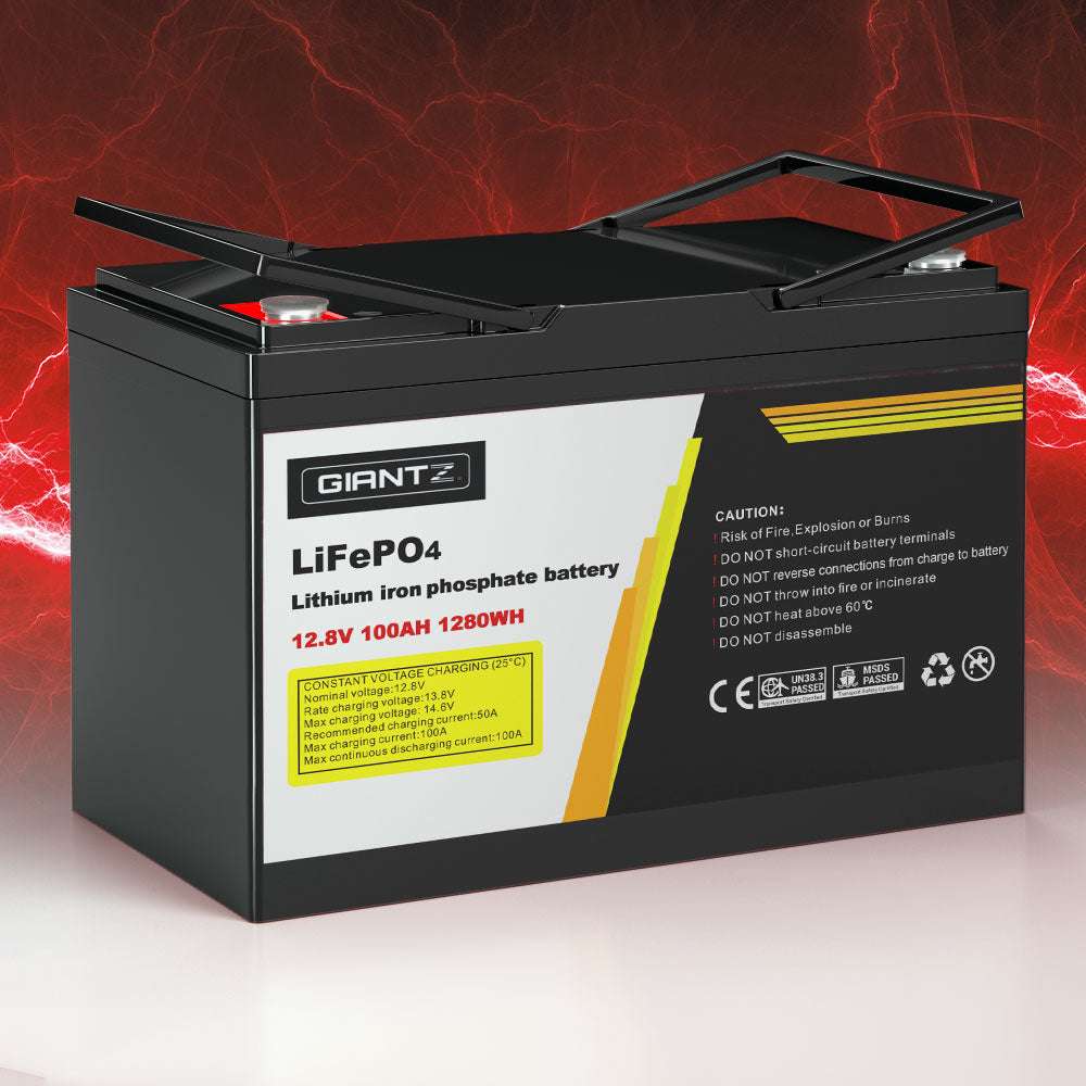 Giantz 100Ah LiFePO4 Deep Cycle Battery 12V, view 7