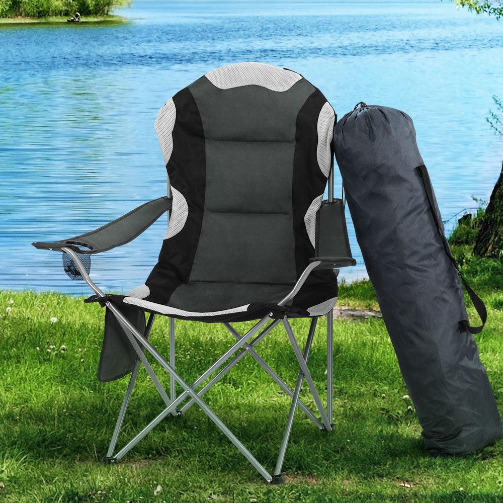 Weisshorn Folding Camp Chairs with Arms - 2 Pack, view 8