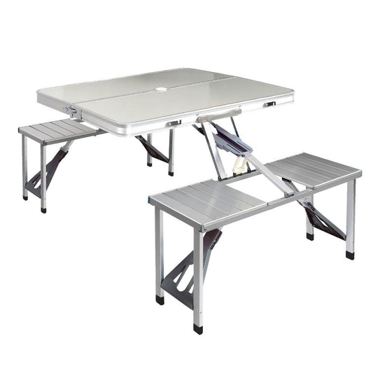 Weisshorn 85cm Folding Camping Table with 4 Seats
