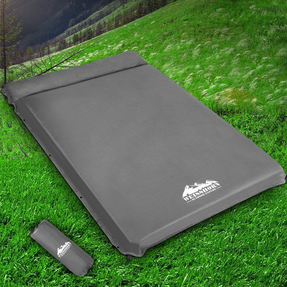 Weisshorn Double Self-Inflating Camping Mattress 10cm - Grey, view 8