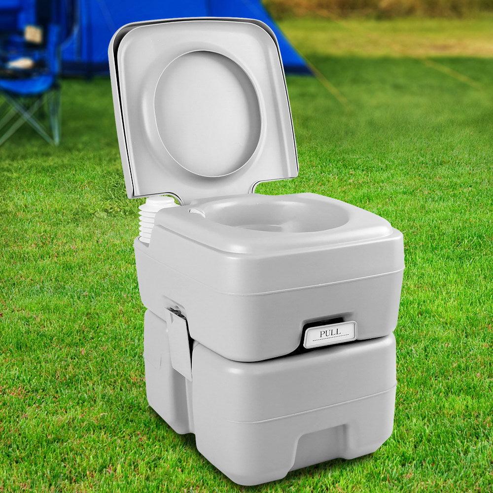 20L Portable Camping Toilet – Grey, view 7