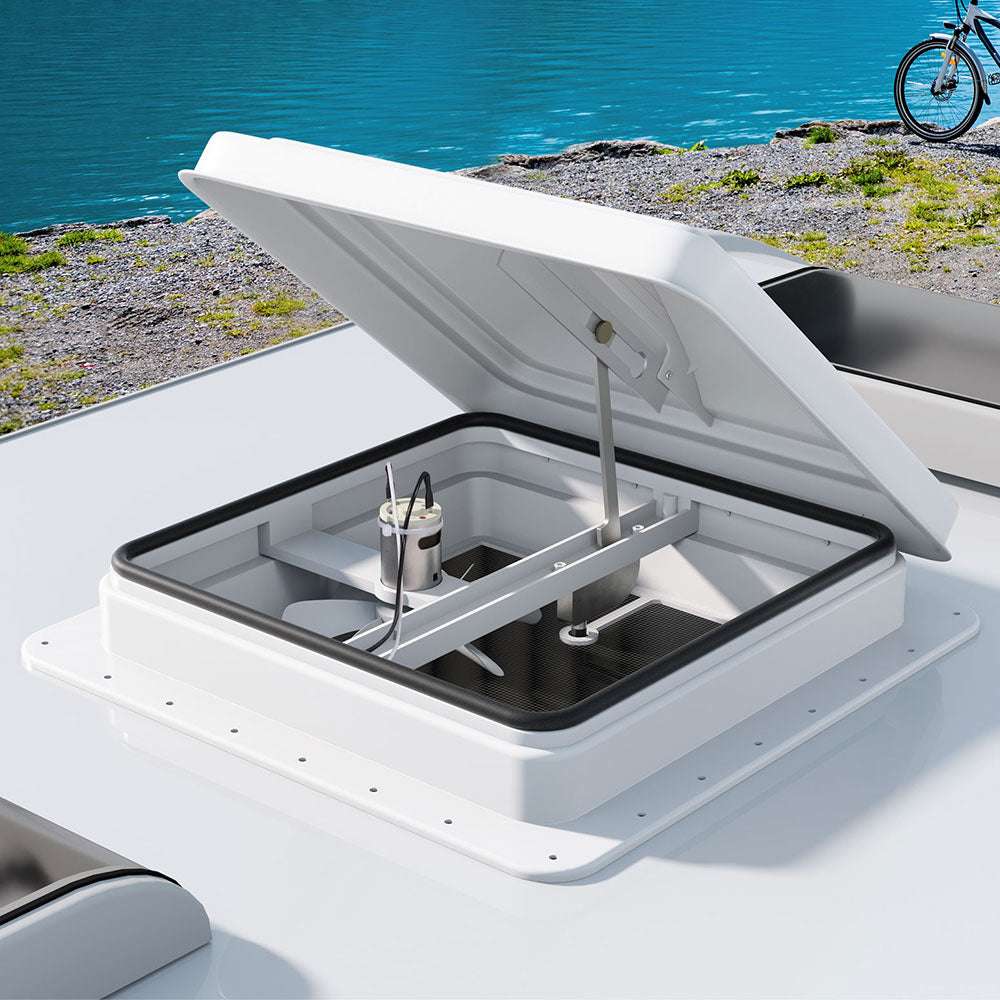12V Caravan Roof Vent Fan - White, view 7