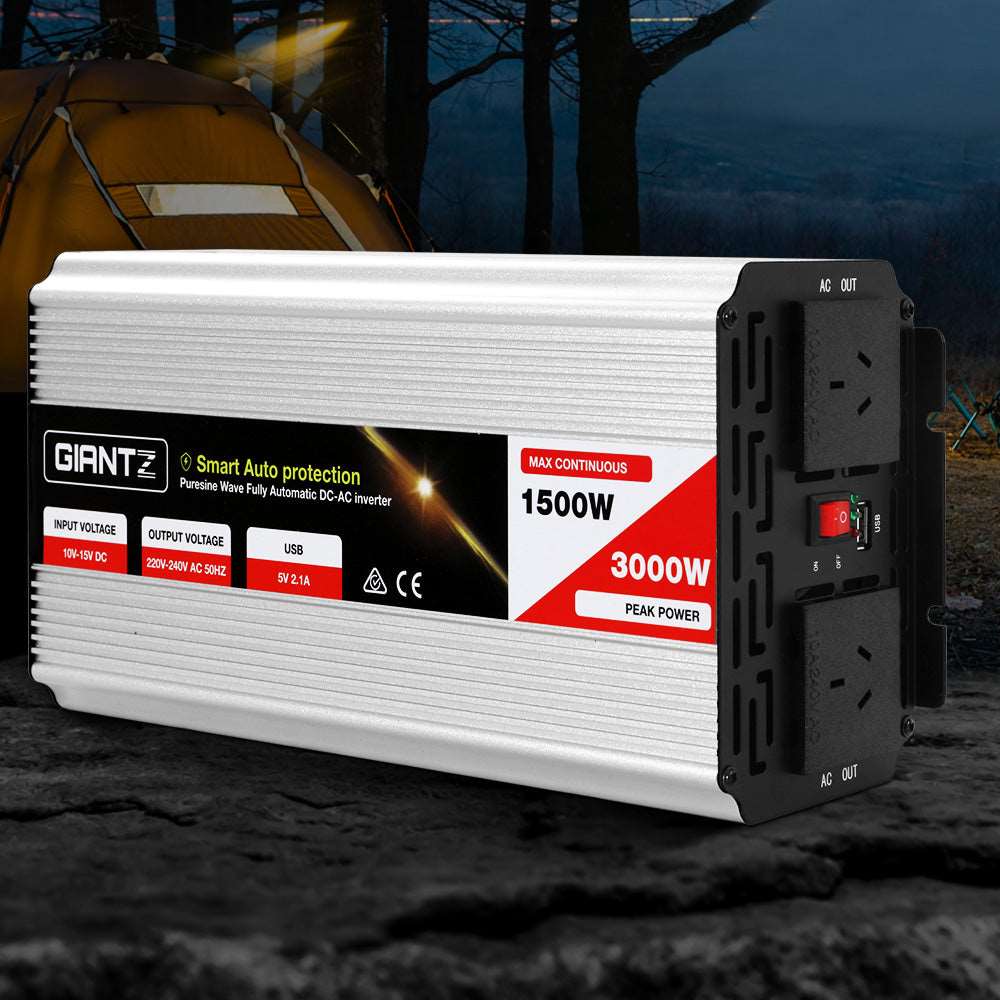 Giantz 1500W Pure Sine Wave Inverter 12V, view 8