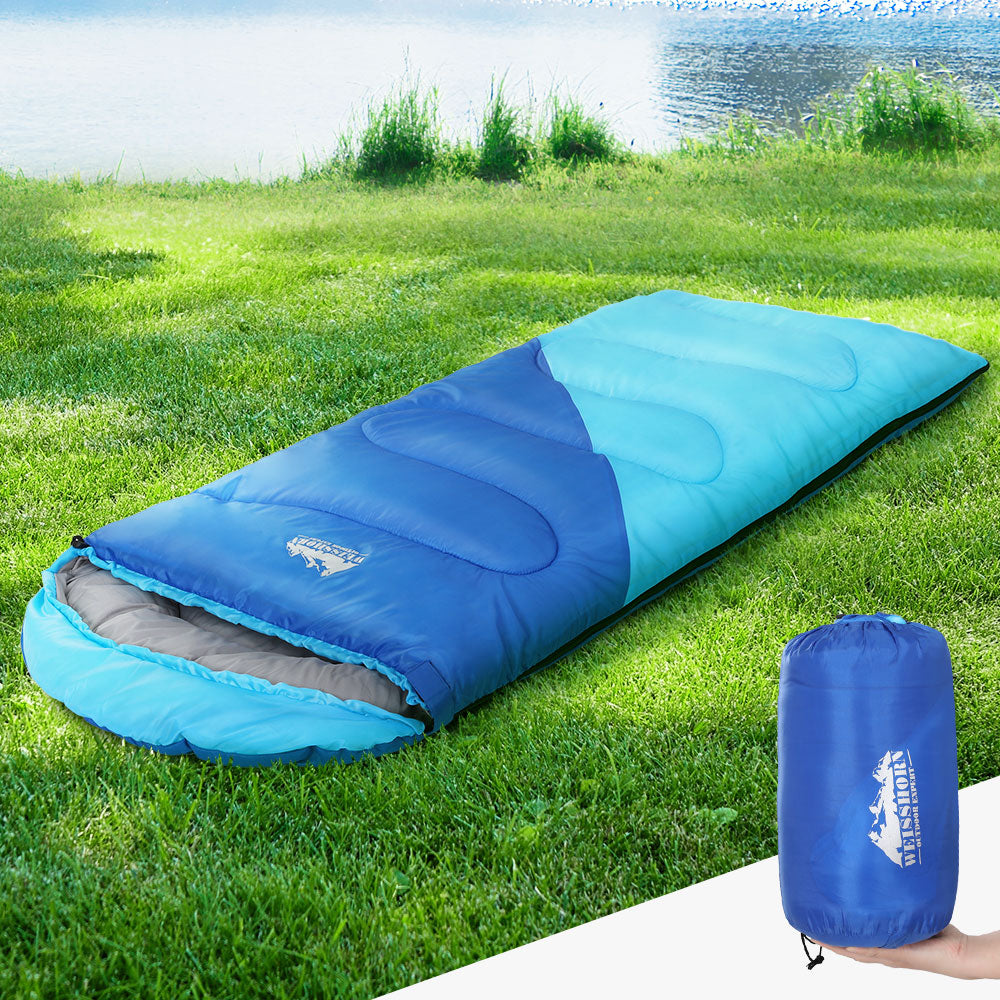 Kids Thermal Sleeping Bag 172cm – Blue, view 8