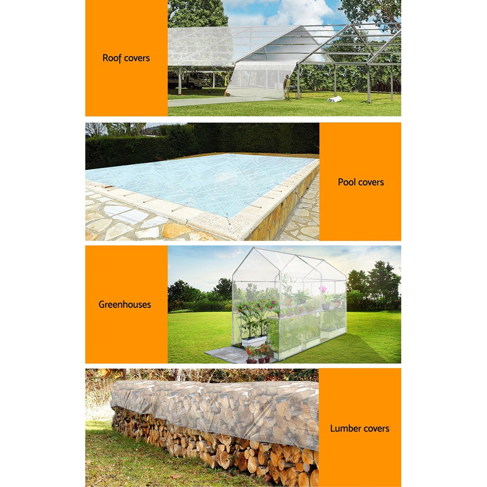 5x6m Clear Poly Tarp – Heavy Duty 135gsm, view 6
