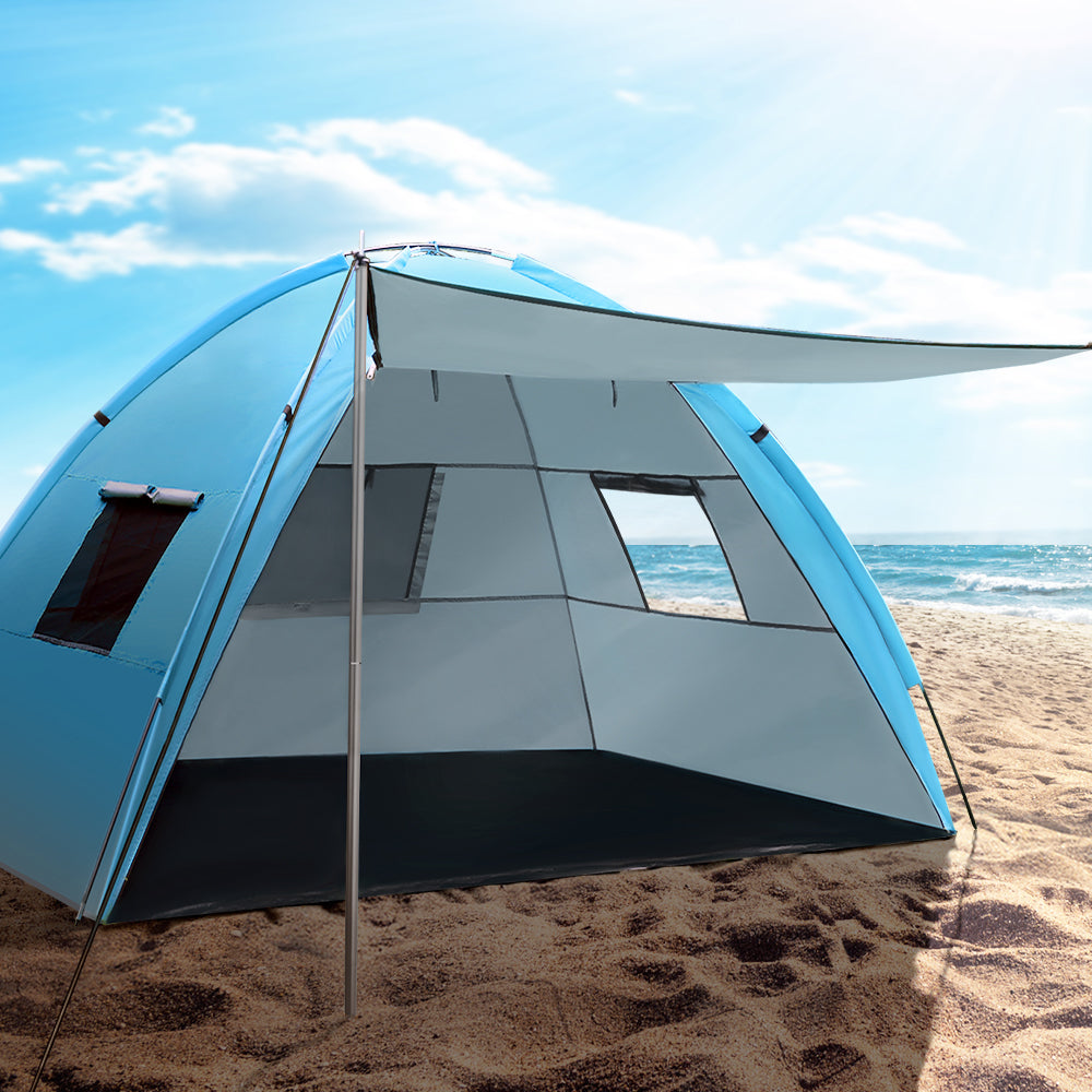 4-Person Beach Tent – Cross-Pole Shelter with Carry Bag, view 8