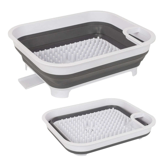 Collapsible Dish Rack with Utensil Compartment