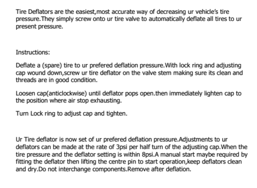 Automatic Tyre Deflators 4 Pack 0-90PSI, view 11