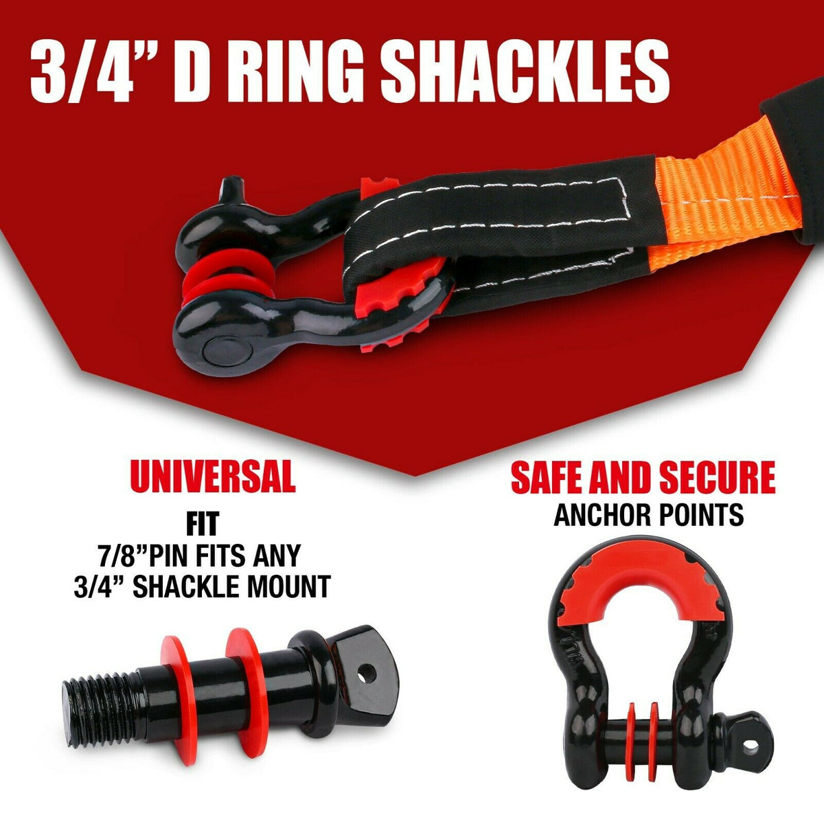 4WD Recovery Kit with Tracks & Snatch Strap - X-BULL Orange, view 11