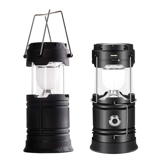 Collapsible LED Camping Lantern – Solar & USB Rechargeable
