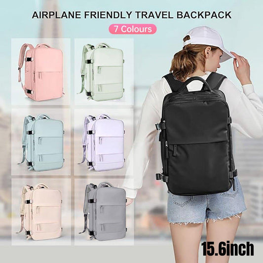 Waterproof Travel Backpack with USB Port – Blue