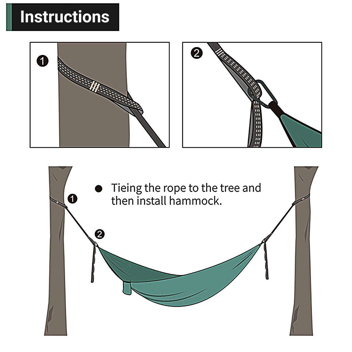 Portable Double Camping Hammock – 400kg Capacity, view 5