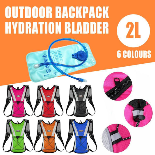 2L Hydration Pack Backpack with Water Bladder