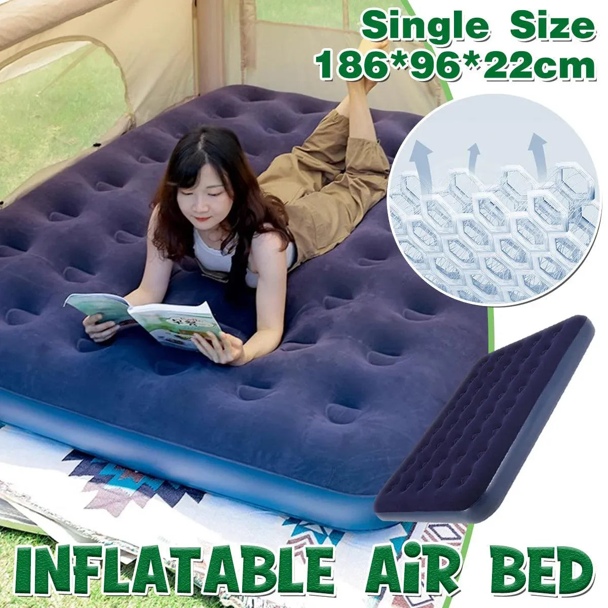 King Size Inflatable Airbed with Built-In Pump, view 13