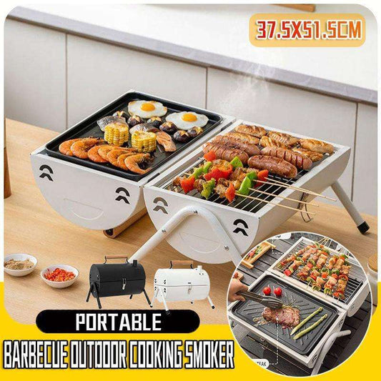Portable Charcoal BBQ Grill - Grillz White