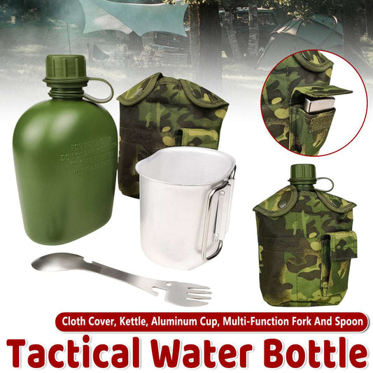 4 Piece Camouflage Tactical Water Bottle Set