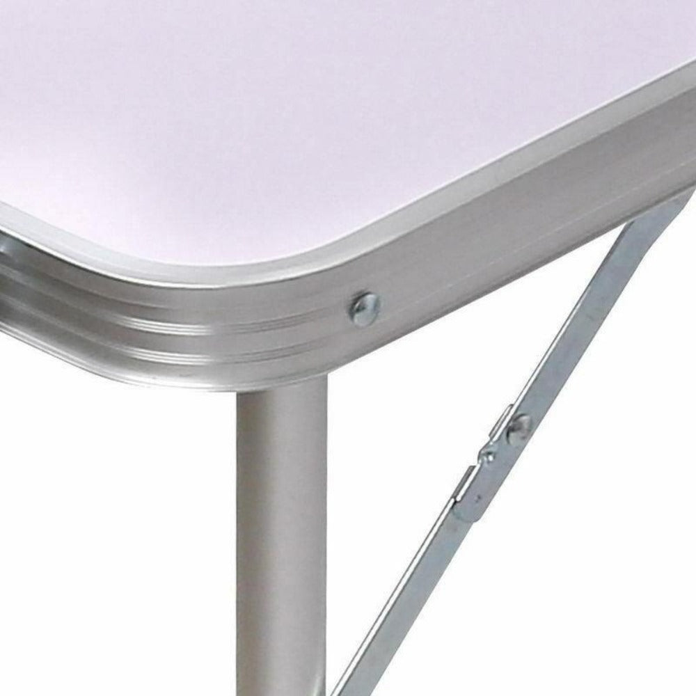 Folding Camping Table & 4-Stool Set – Aluminium, view 7