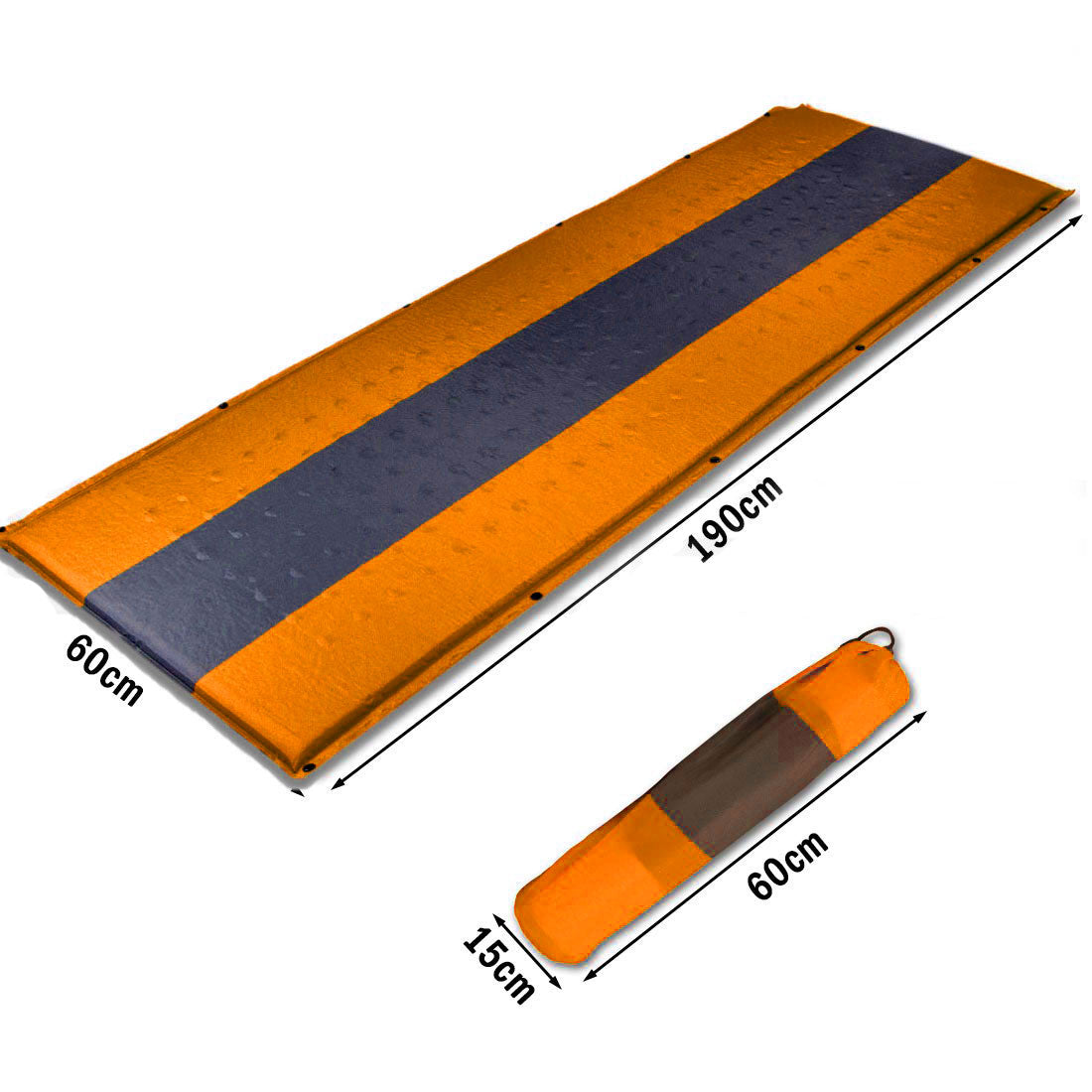 Single Self-Inflating Sleeping Mat – Orange, view 9