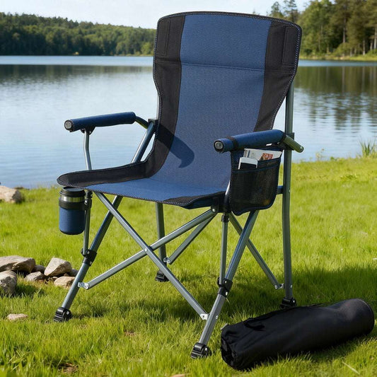 Weisshorn Folding Moon Chair 120kg - Navy Blue