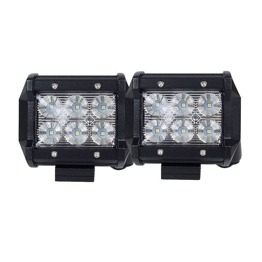 Pair 4 Inch CREE LED Flood Work Lights 5700K