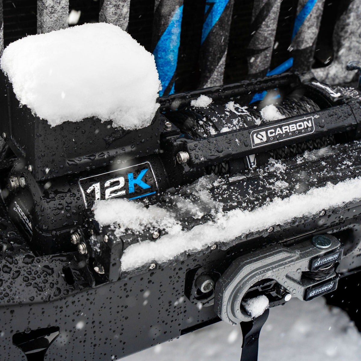 Carbon 12K - 12000lb Winch V3X with MegaPro Hook, view 3