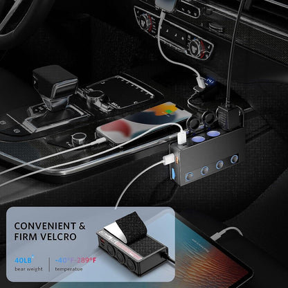 Outcamp 180W Four-Port Car Charger, view 3