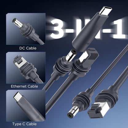 Outcamp 2-in-1 Power and Ethernet Cable for Starlink Mini, view 2
