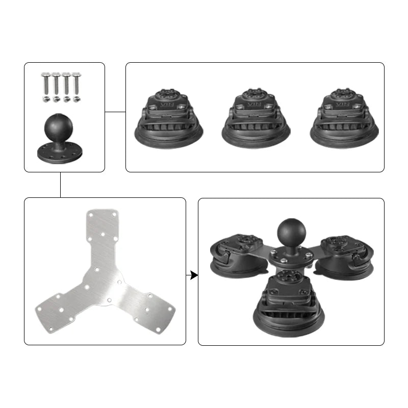 Outcamp Adjustable Rear Window Suction Mount for Starlink Mini, view 23