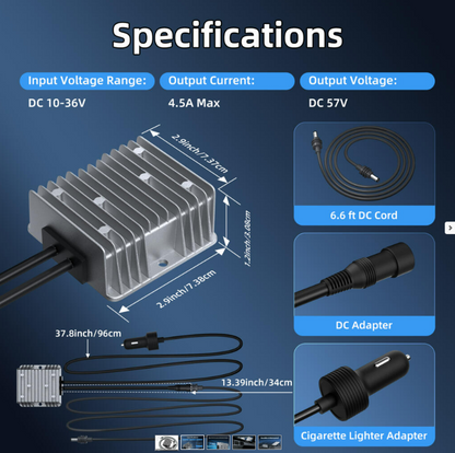 Outcamp 12V to 56V Power Supply for Starlink Gen 3, view 2