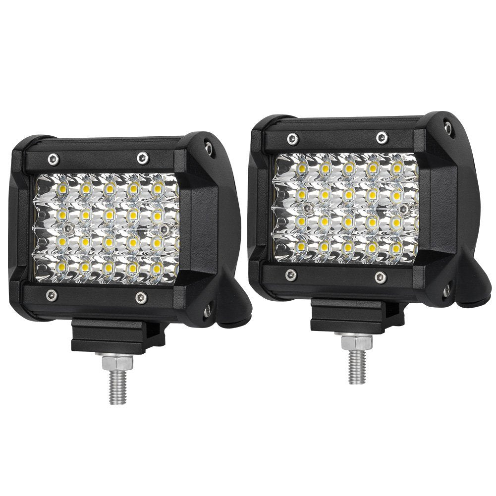 Pair 4 Inch LED Spot Work Lights 5700K