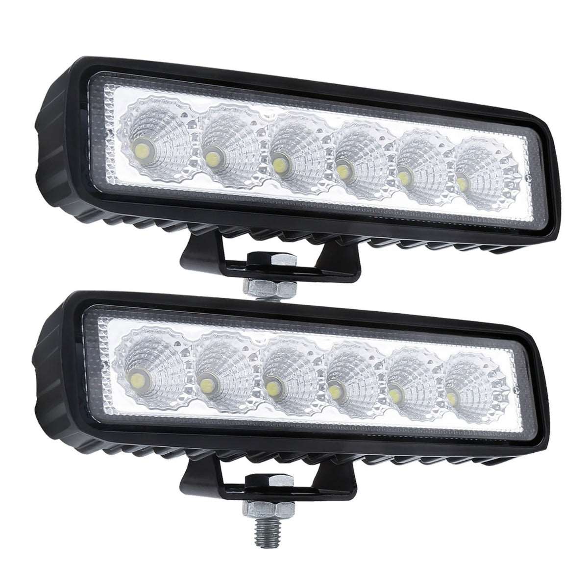 Pair 6 Inch 18W LED Flood Work Lights, view 2