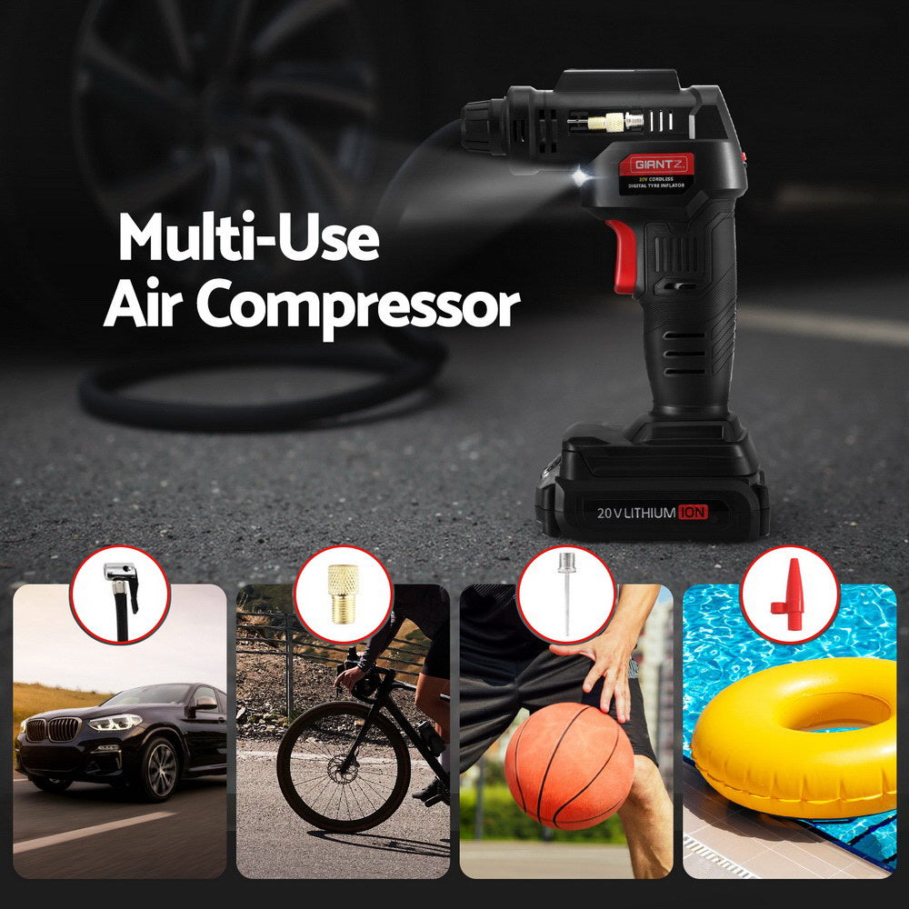 Giantz 20V Cordless Tyre Inflator Air Compressor 120PSI, view 6
