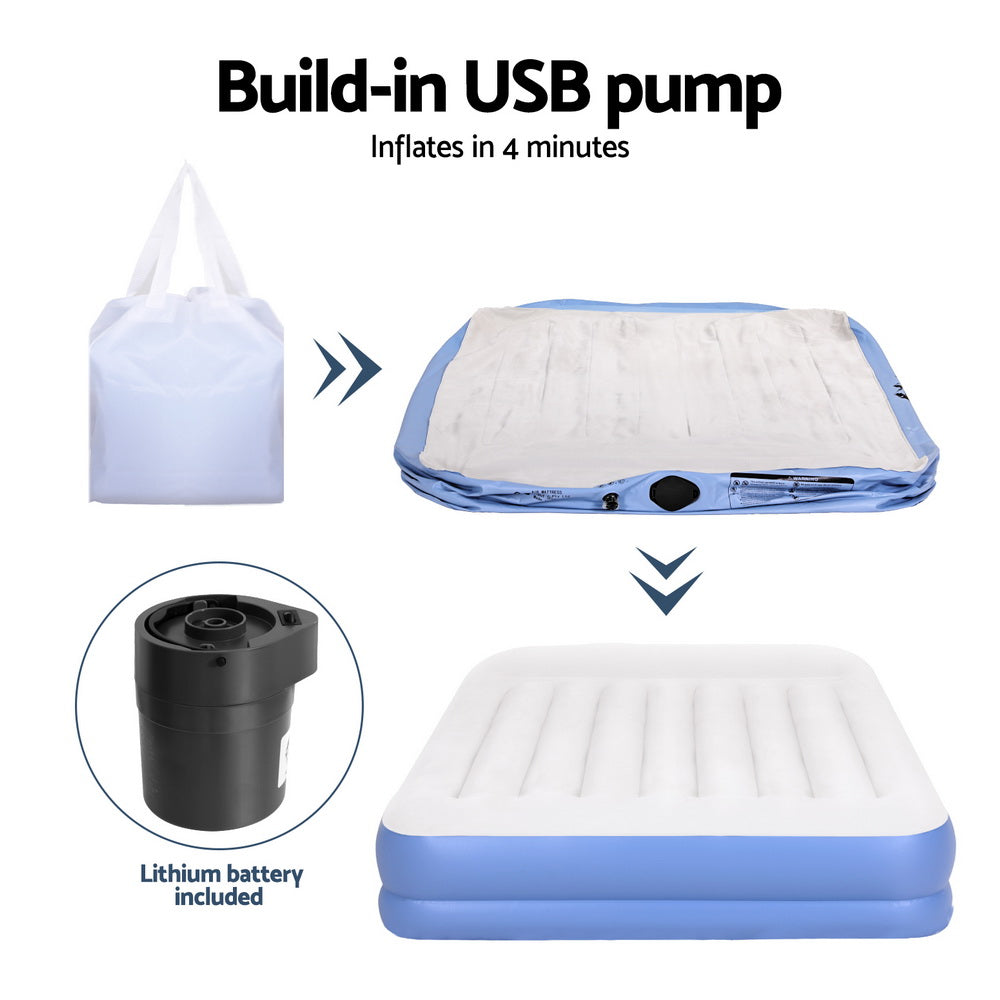 Weisshorn Queen Air Mattress 41cm with Built-In Pump, view 6