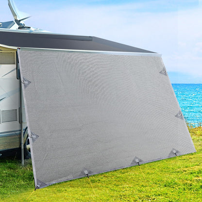 Caravan Awning Privacy Screen 3.7m - Grey, view 8