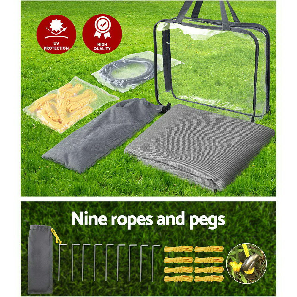 Caravan Awning Privacy Screen 4.3m - Grey, view 6