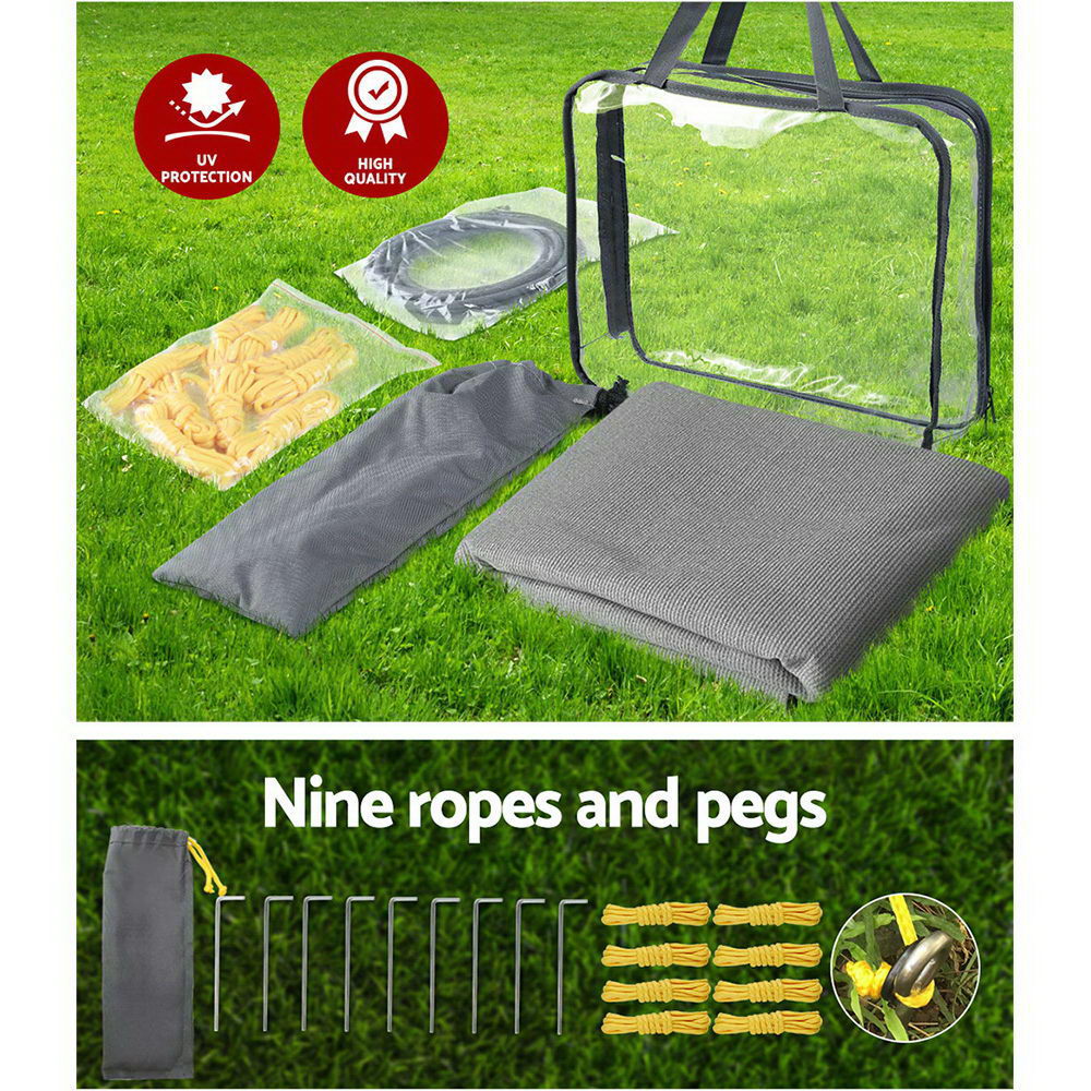 Caravan Awning Privacy Screen 4.6m - Grey, view 6