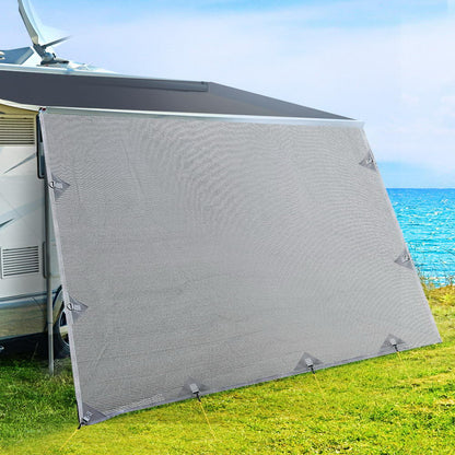 Caravan Awning Privacy Screen 4.6m - Grey, view 7