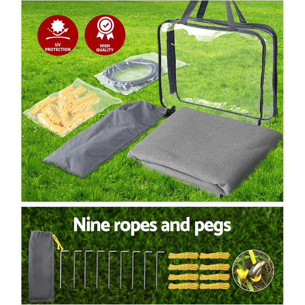 Caravan Awning Privacy Screen 5.2m - Grey, view 6
