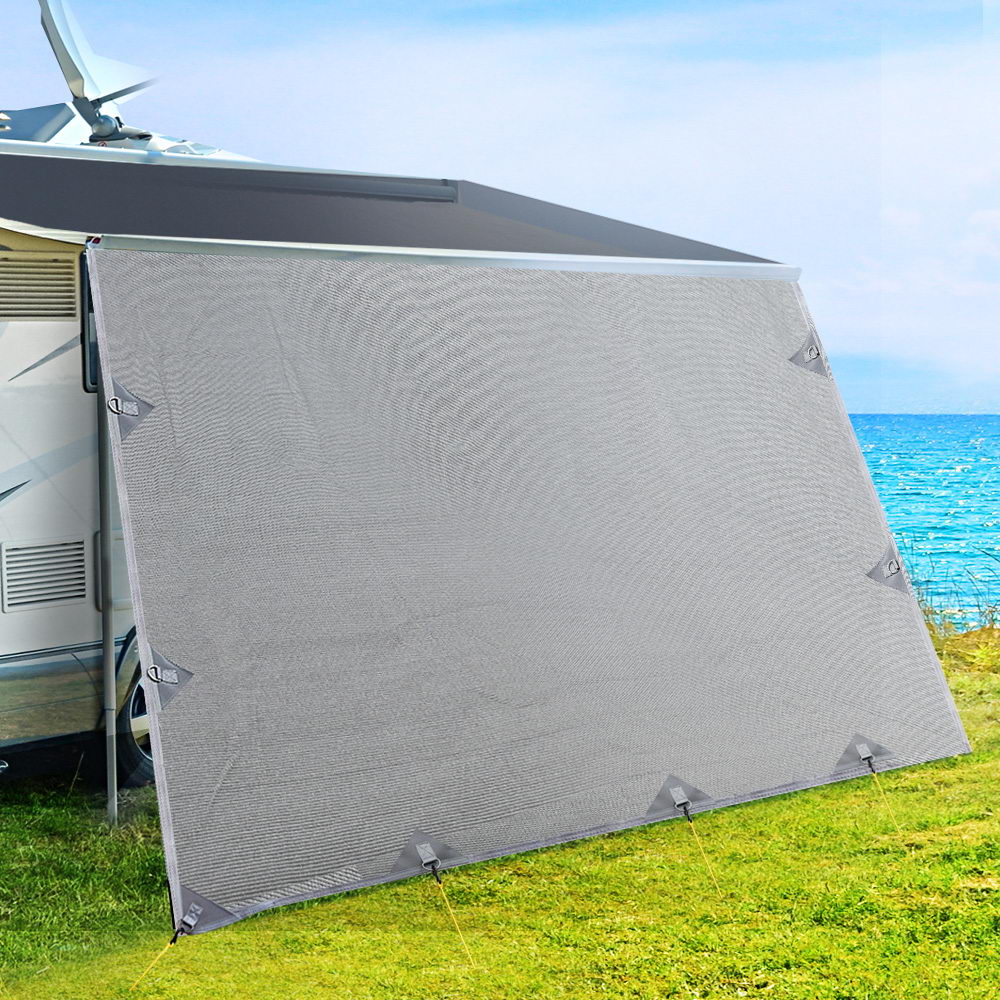 Caravan Awning Privacy Screen 5.2m - Grey, view 7