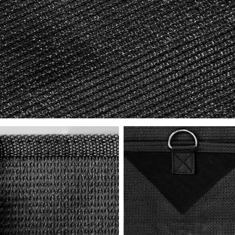 Caravan Awning End Privacy Screen 2.2m - Black, view 2
