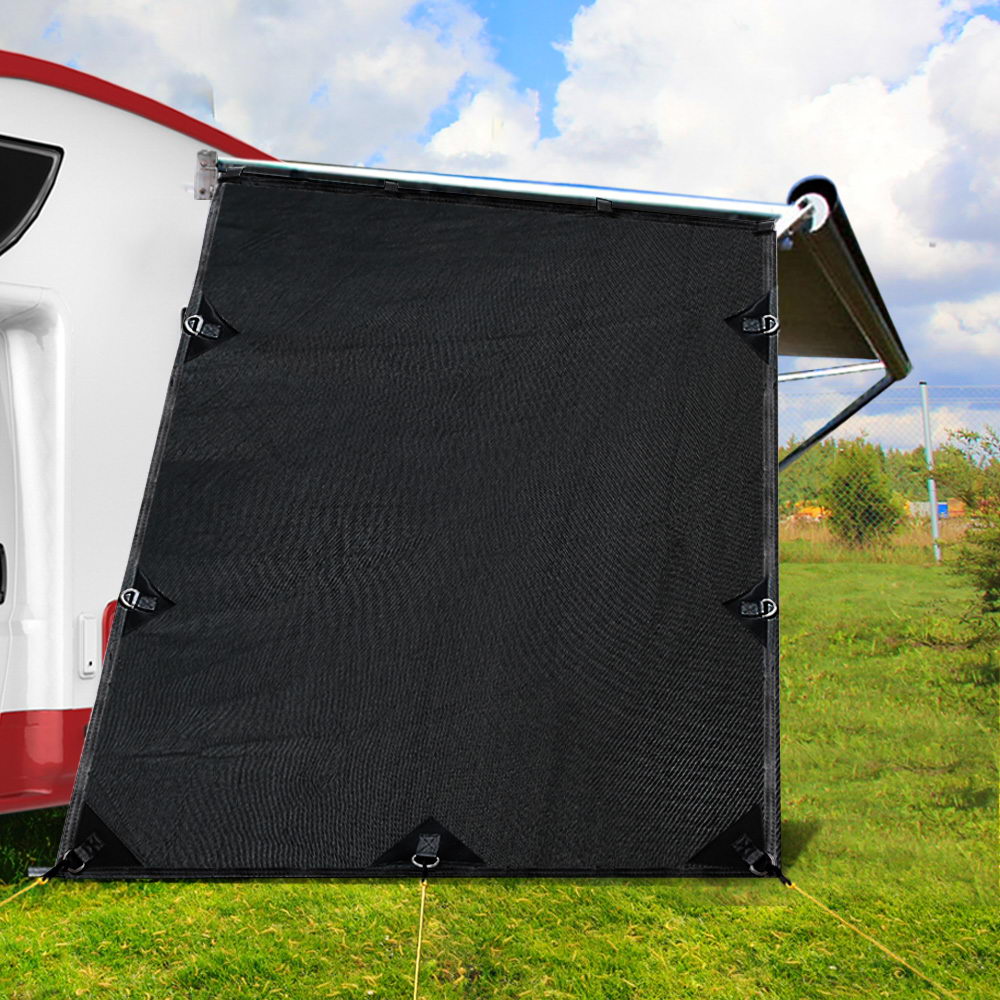 Caravan Awning End Privacy Screen 2.2m - Black, view 7
