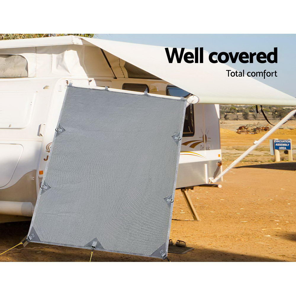 Pop Top Caravan Awning End Screen 2.1m - Grey, view 4
