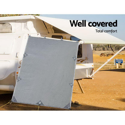 Pop Top Caravan Awning End Screen 2.1m - Grey, view 4