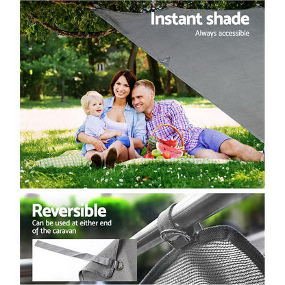Pop Top Caravan Awning End Screen 2.1m - Grey, view 6
