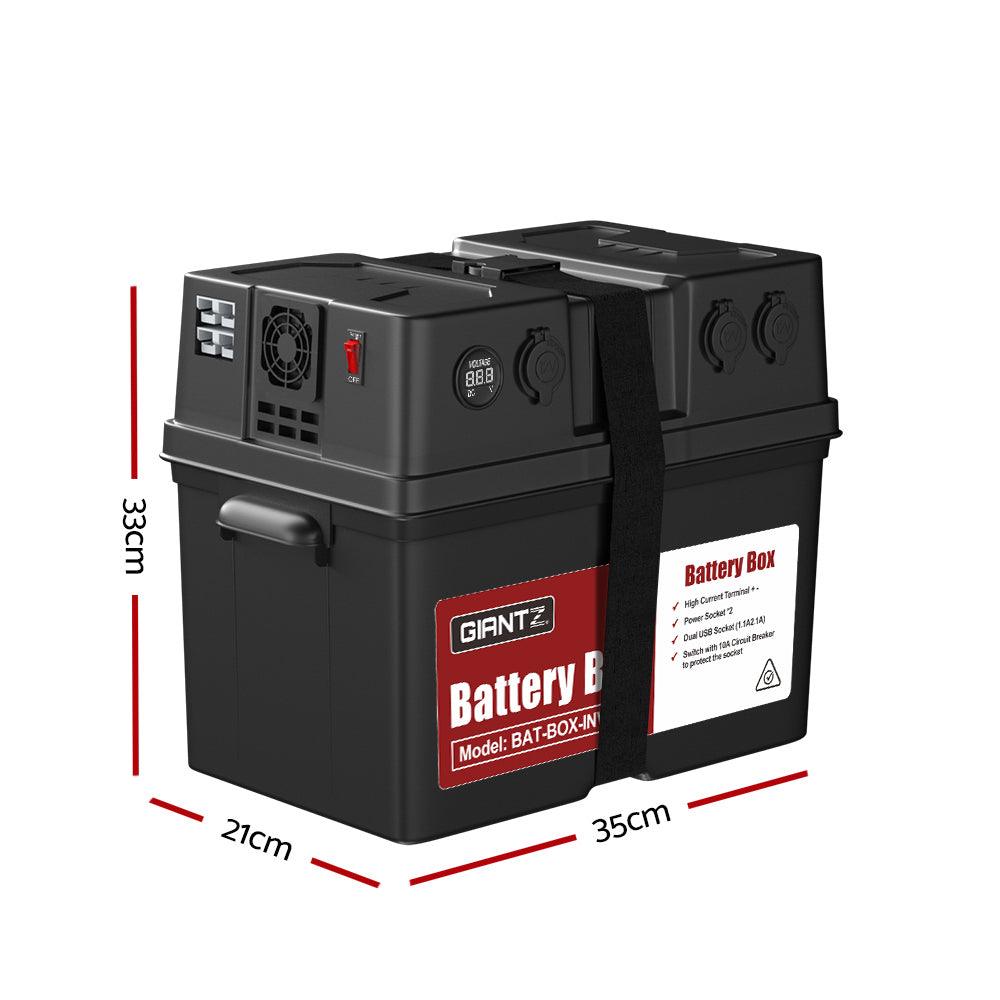 Giantz 500W Inverter Battery Box with DC & USB, view 2