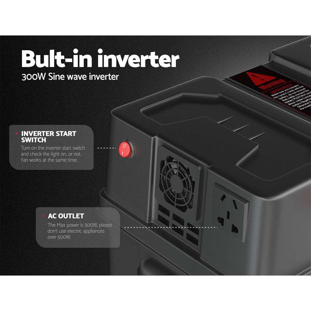 Giantz 500W Inverter Battery Box with DC & USB, view 4