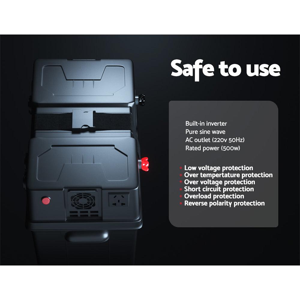 Giantz 500W Inverter Battery Box with DC & USB, view 5