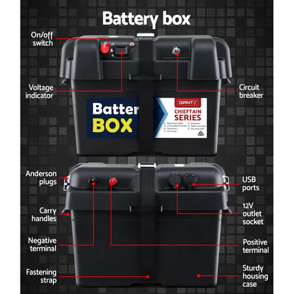 Giantz 75Ah AGM Deep Cycle Battery & Box 12V, view 6