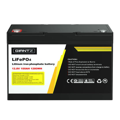Giantz 100Ah LiFePO4 Deep Cycle Battery 12V, view 3